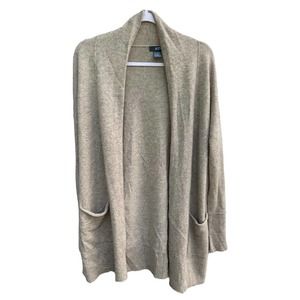 Cozy Beige Open-Front Cardigan
